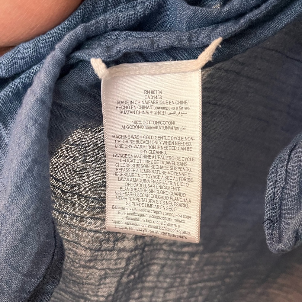 BCBGMaxAzria Slate Blue Ruffle Blouse - Picture 5 of 5